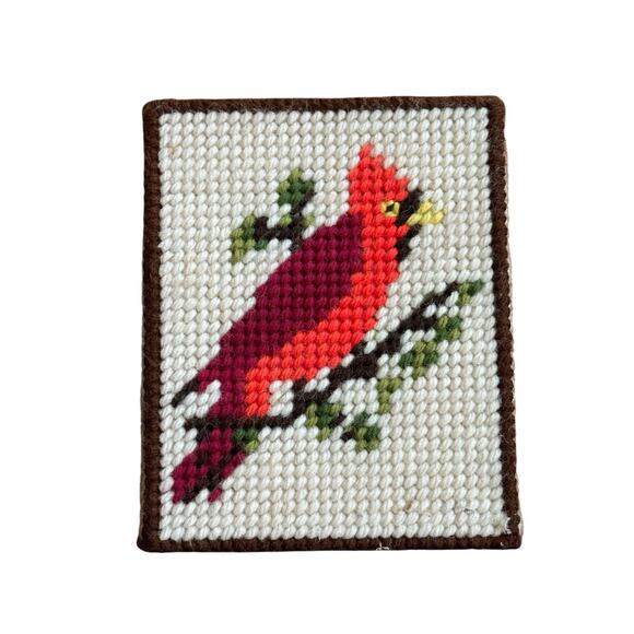 VTG Bird Cardinal Bluebird Square Tissue Box Cover Bathroom Decor Birder READ - Picture 1 of 10